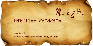 Müller Ádám névjegykártya